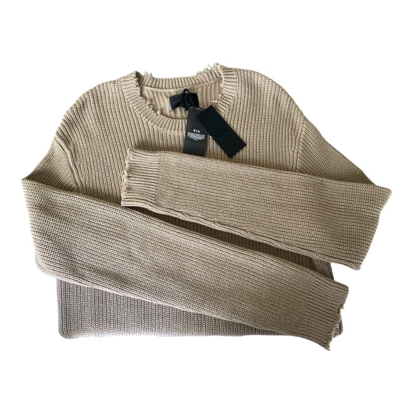 NWT RtA Men's distressed cotton sweater small - Picture 7 of 7